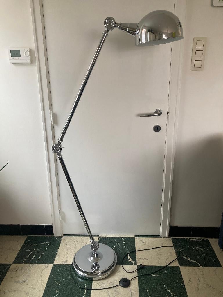 Brilliant ZIG ZAG XXL Vloerlamp 1x60W Chroom, Huis en Inrichting, Lampen | Vloerlampen, Ophalen, Gebruikt, Metaal, 150 tot 200 cm