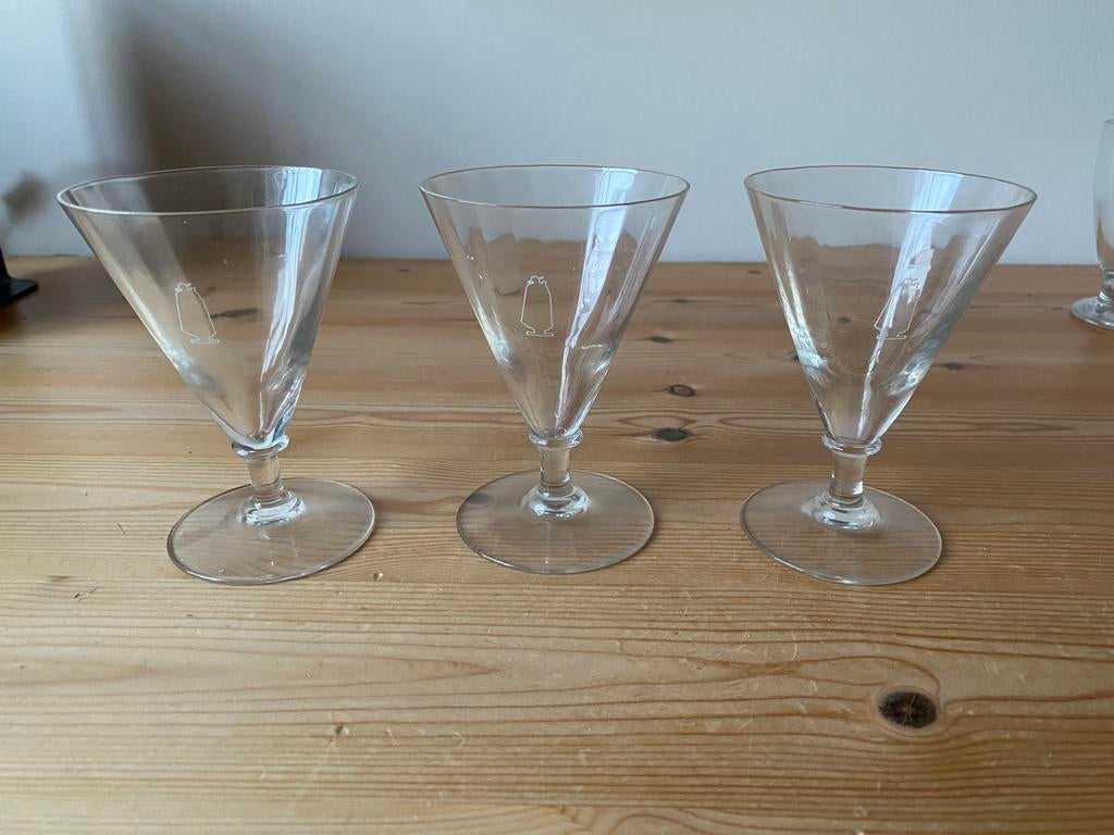 3 Vintage Sandeman glazen, Ophalen, Gebruikt