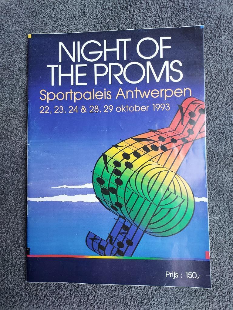 programmaboekje Night of the Proms 1993, Boeken, Gelezen, Diverse auteurs, Ophalen of Verzenden, Overige onderwerpen