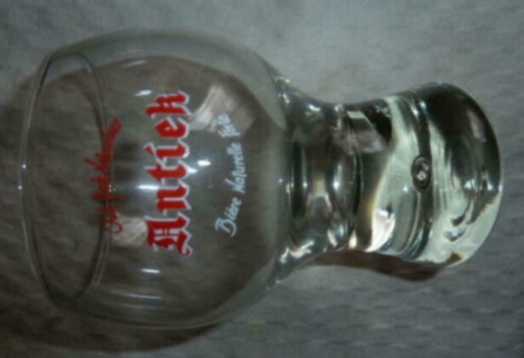 # bier glas ANTIEK oud sterk natuurbier Brij. Deca - Woesten, Verzamelen, Ophalen of Verzenden, Nieuw, Bierglas