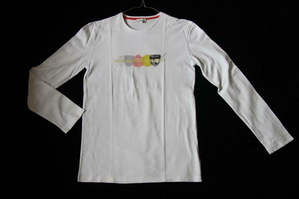 Witte jongens shirt met lange mouwen 'BOSS', 16jaar, Kinderen en Baby's, Ophalen of Verzenden, Zo goed als nieuw, Shirt of Longsleeve
