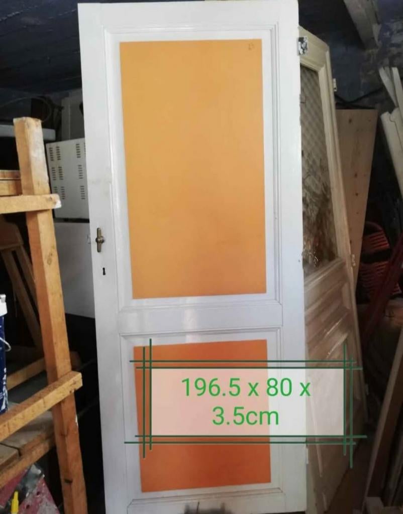 À donner - Porte pleine intérieur 196,5 x 80cm, Bricolage & Construction, Utilisé, Bois, 75 à 150 cm, 150 à 225 cm