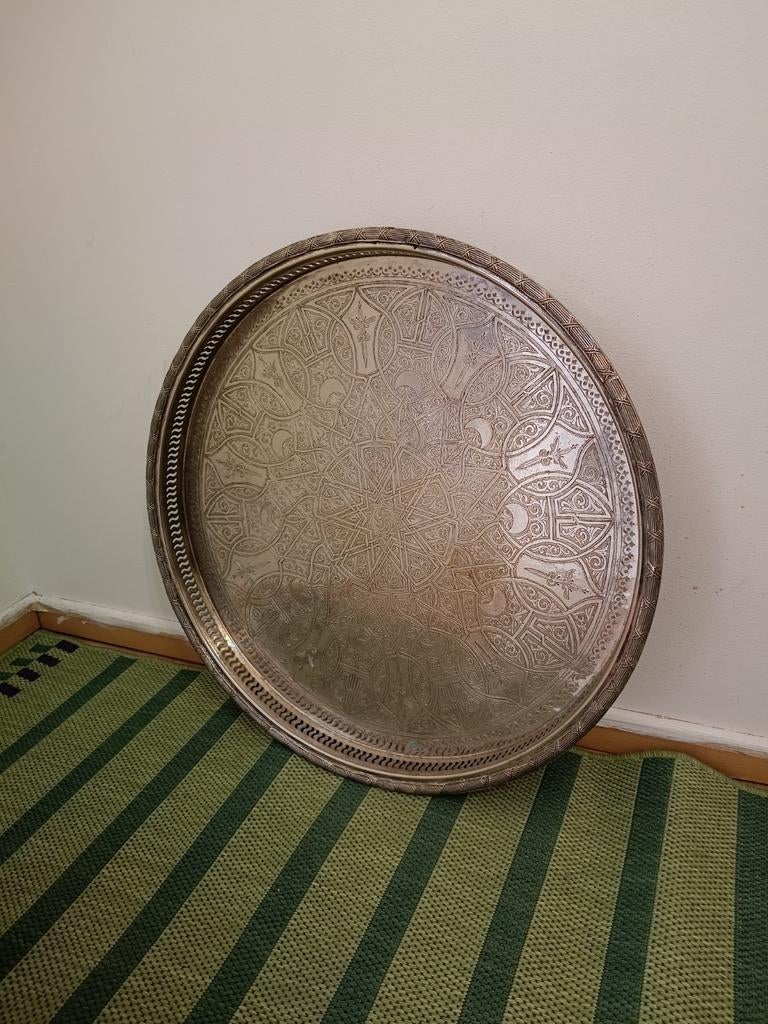 Grand Plateau Oriental cuivre – Qualité Art, Maison & Meubles, Enlèvement ou Envoi, Métal