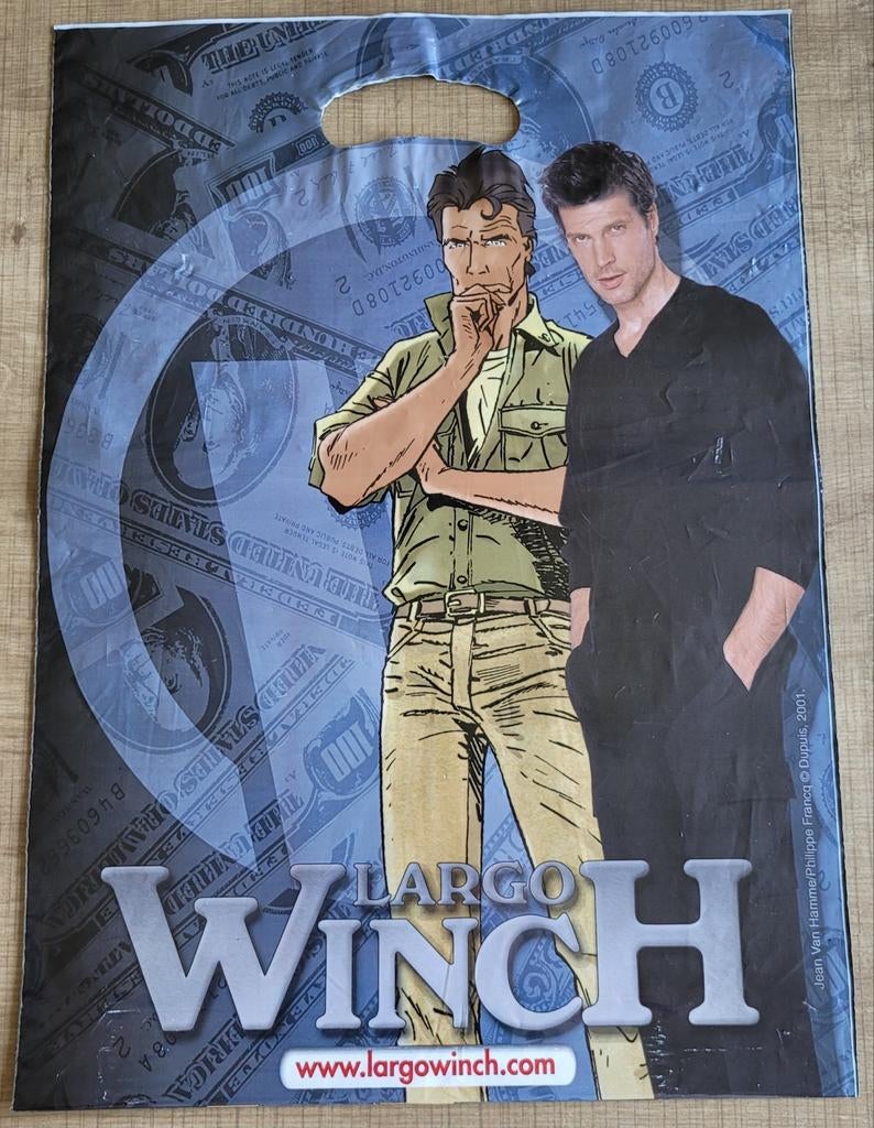 Stripreeks Largo Winch: 2 plastic tasjes, Collections, Enlèvement ou Envoi, Autres personnages, Utilisé, Ustensile