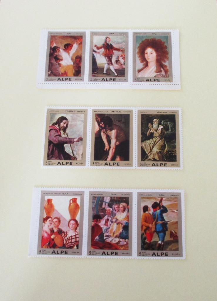 9 ongestempelde postzegels Alpe (Espagne) postfris, Postzegels en Munten, Postzegels | Europa | België, Kunst, Ophalen of Verzenden