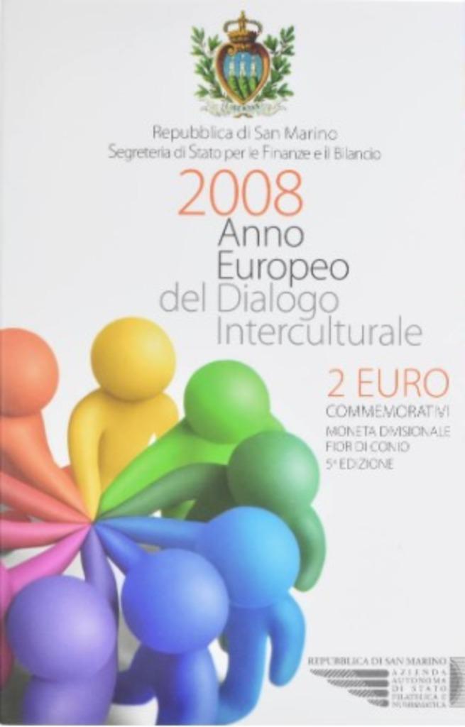 2 euros Saint-Marin 2008 Dialogue interculturel, Enlèvement ou Envoi, Saint-Marin, 2 euros
