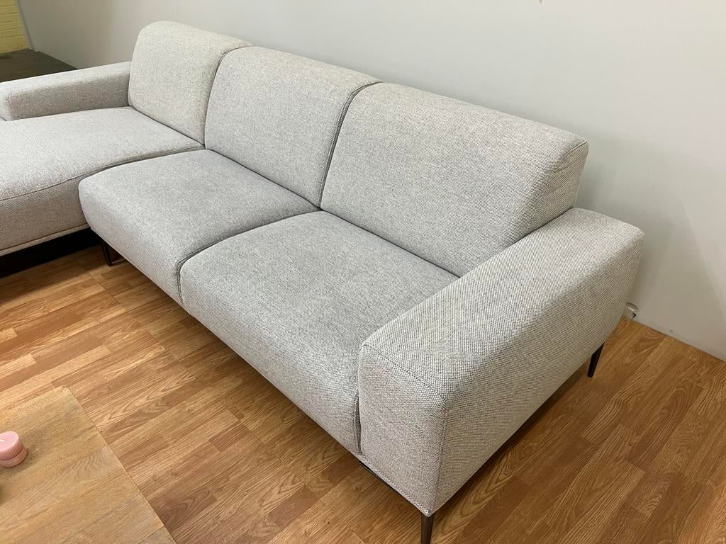 Élégant fauteuil  blanc avec chaise longue extra large, Enlèvement ou Envoi, Comme neuf