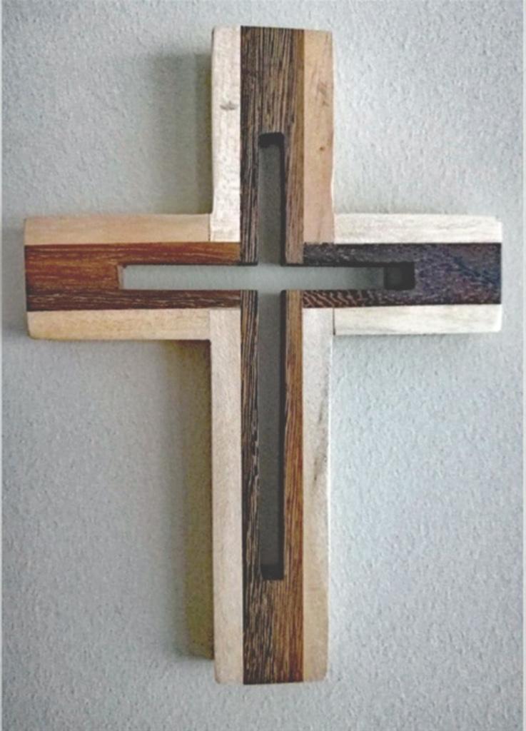 Kruisje wand in hout, Antiek en Kunst, Ophalen of Verzenden