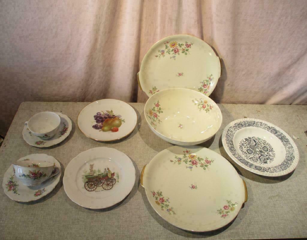 Beau lot d'assiettes et tasses anciennes, Enlèvement ou Envoi