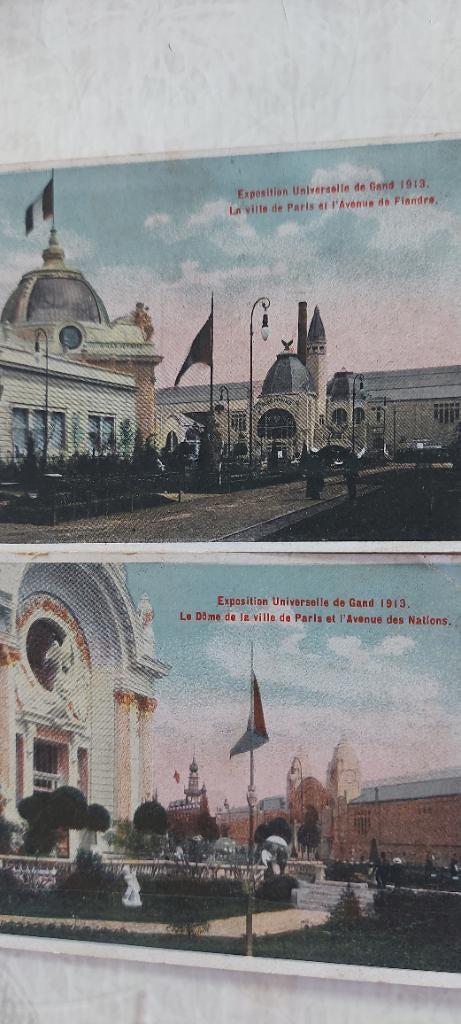 Anciennes cartes postales expo universelle gand, Ophalen