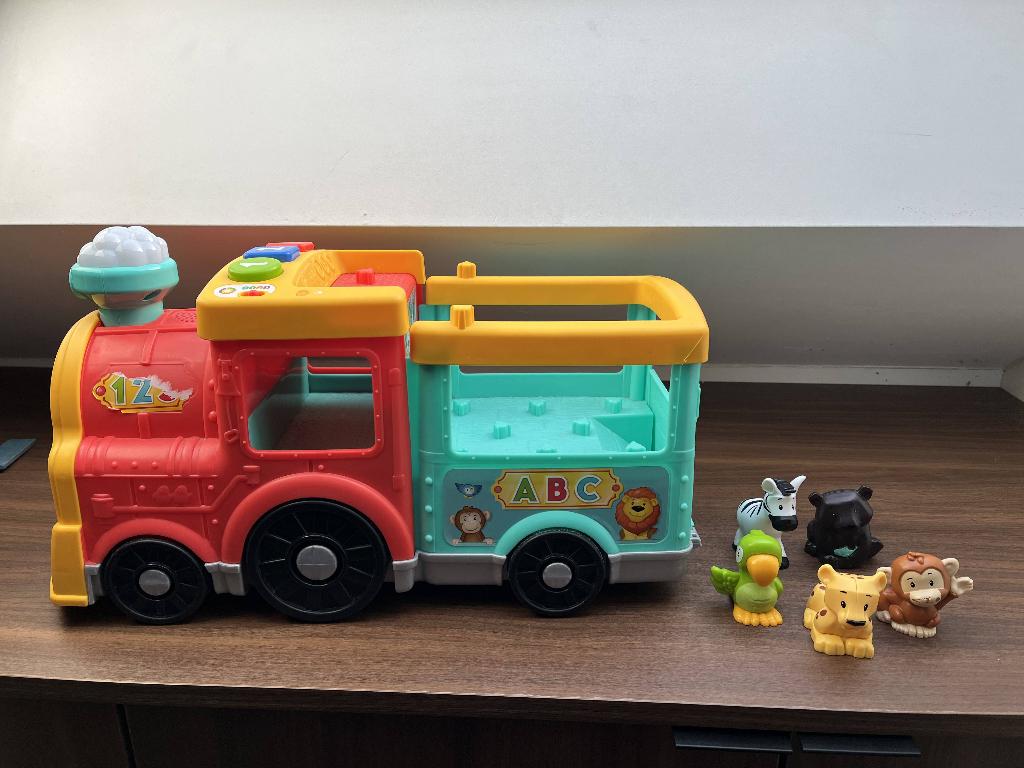 Peuter speelgoed zoodieren bus FisherPrice, Ophalen, Gebruikt, Auto of Voertuig, Met licht