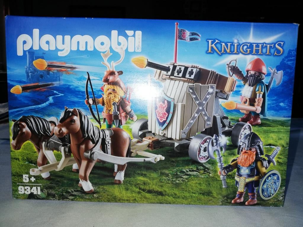 Playmobil 9341 Gevechtstank met ballista en dwergen, Ophalen of Verzenden, Gebruikt, Complete set