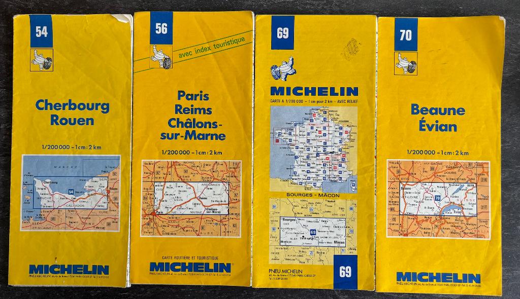 Lot de cartes routières Michelin, Enlèvement, Utilisé