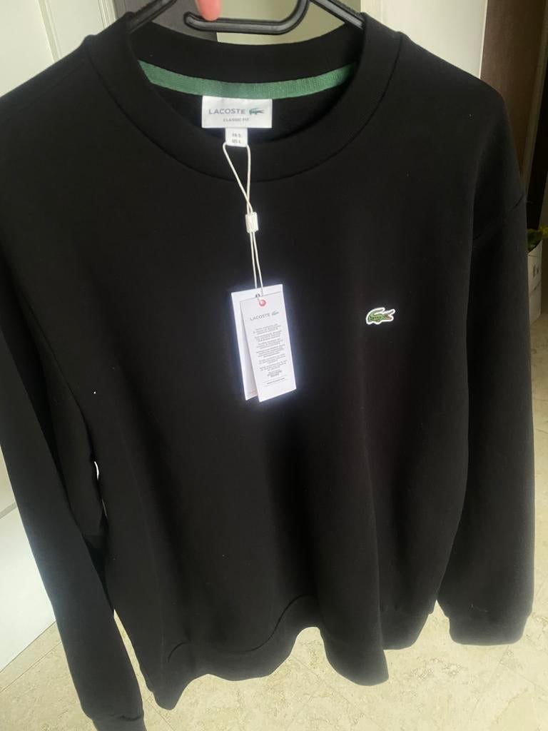Lacoste sweater trui zwart L, Verzenden, Zo goed als nieuw, Maat 48/50 (M), Zwart