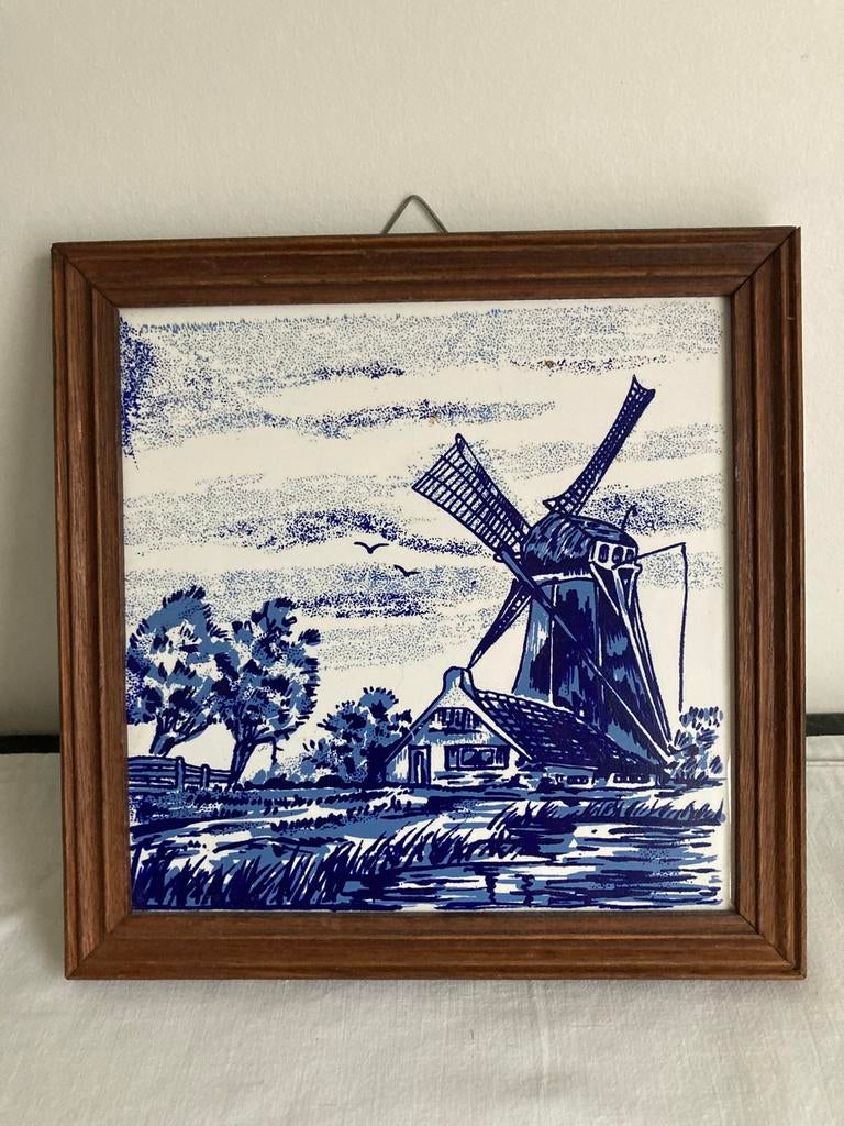Tegel tegeltableau wandtegel Delft blauw 17x17cm, Antiek en Kunst, Ophalen of Verzenden