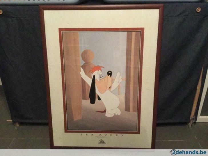 Cadre kader sous verre tex avery droopy, Maison & Meubles, Enlèvement, Neuf