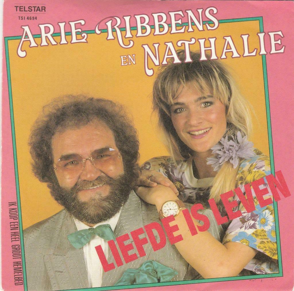 45T: Arie Ribbens & Nathalie: Liefde is leven, Ophalen of Verzenden, Overige formaten
