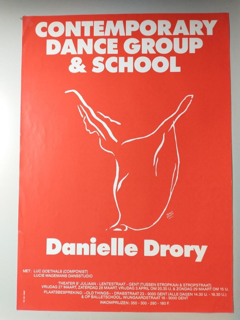 Dance group & school Danielle Drory affiche, Verzamelen, Posters, Gebruikt, Ophalen of Verzenden