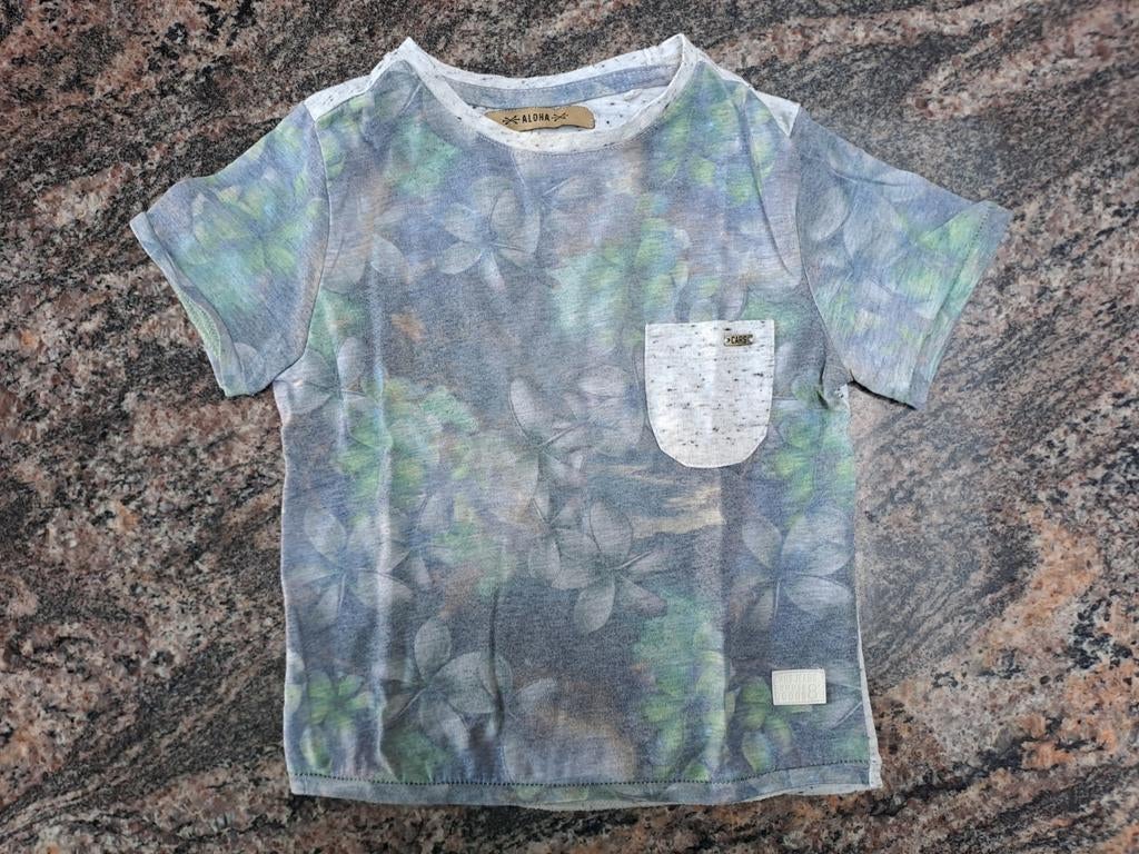 T-shirt à motif végétal moucheté gris noir t 92, Garçon, Enlèvement ou Envoi, Chemise ou À manches longues, Cars jeans