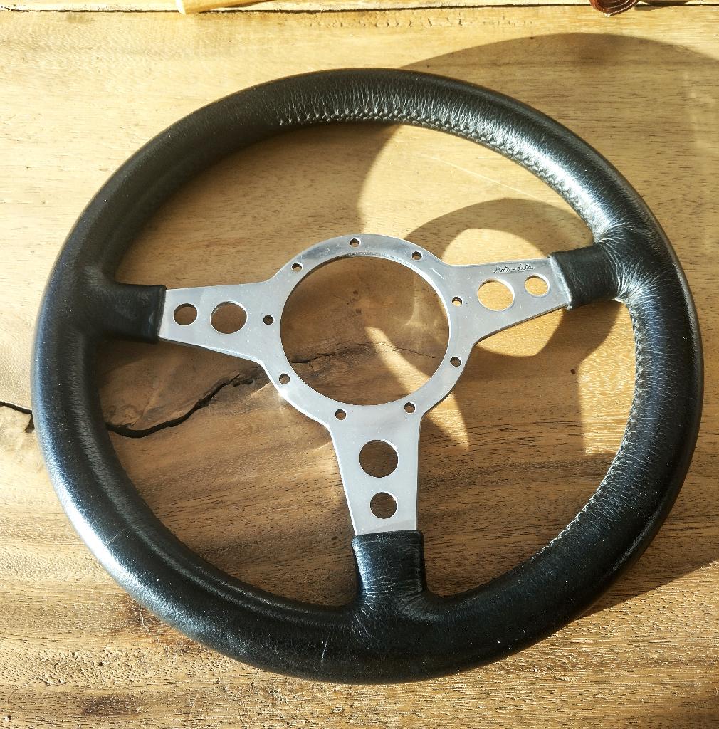 Moto Lita sportstuur van aluminium en leer, Ophalen of Verzenden, Gebruikt, Oldtimer onderdelen