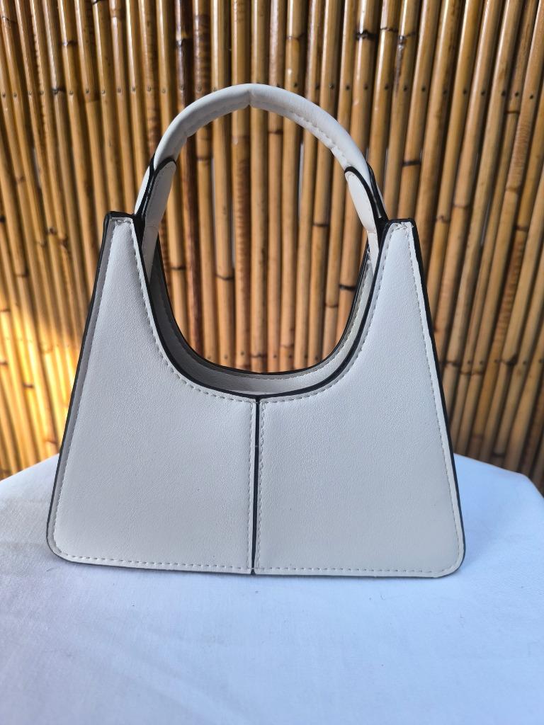 Y2K vintage witte kleine mini-handtas van synthetisch leer, Ophalen of Verzenden, Gebruikt, Wit, Handtas