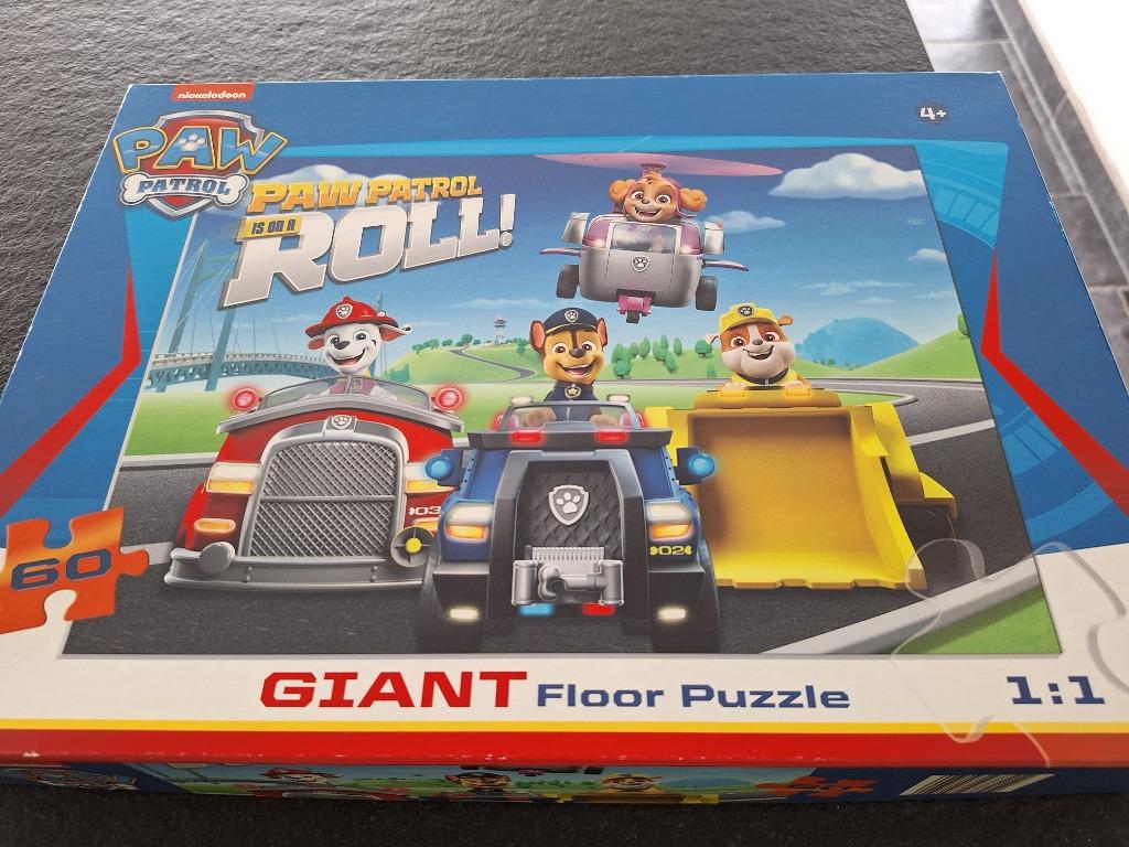 Puzzel paw patrol on a roll, Ophalen, Meer dan 50 stukjes, Zo goed als nieuw, 4 tot 6 jaar