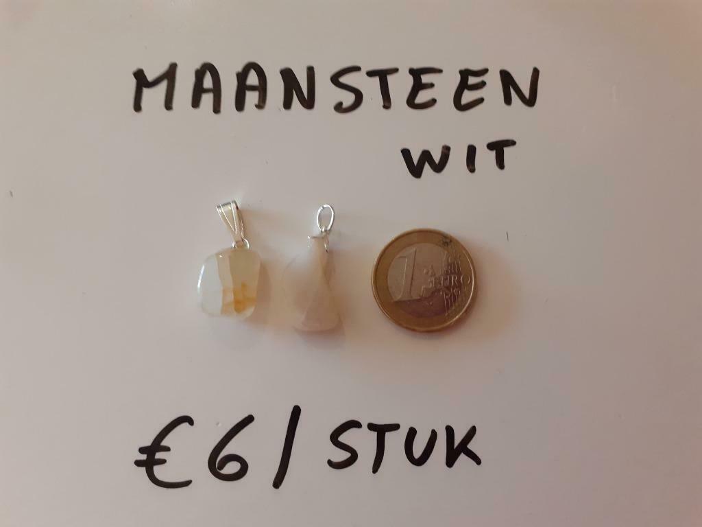 hanger witte maansteen, Ophalen of Verzenden, Nieuw