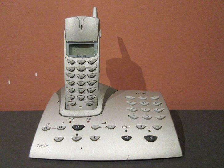 Voor onderdelen (werkt niet meer): Topcom Butler 2455, Télécoms, Utilisé