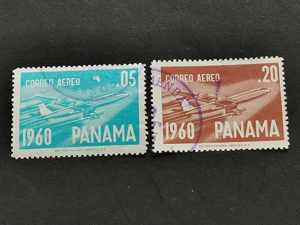 Panama 1960 - aviation, avion Boeing 707 Airliner, Enlèvement ou Envoi, Affranchi, Amérique centrale