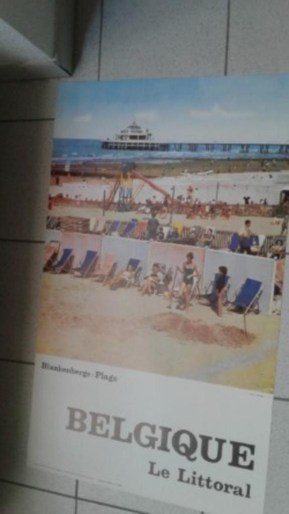 Affiche de la plage de Blankenberge, Belgique le littoral 19, Envoi
