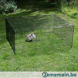Enclos avec toit grillagé 2 tailles PARC LAPIN cage rongeur, Animaux & Accessoires, Envoi, Neuf
