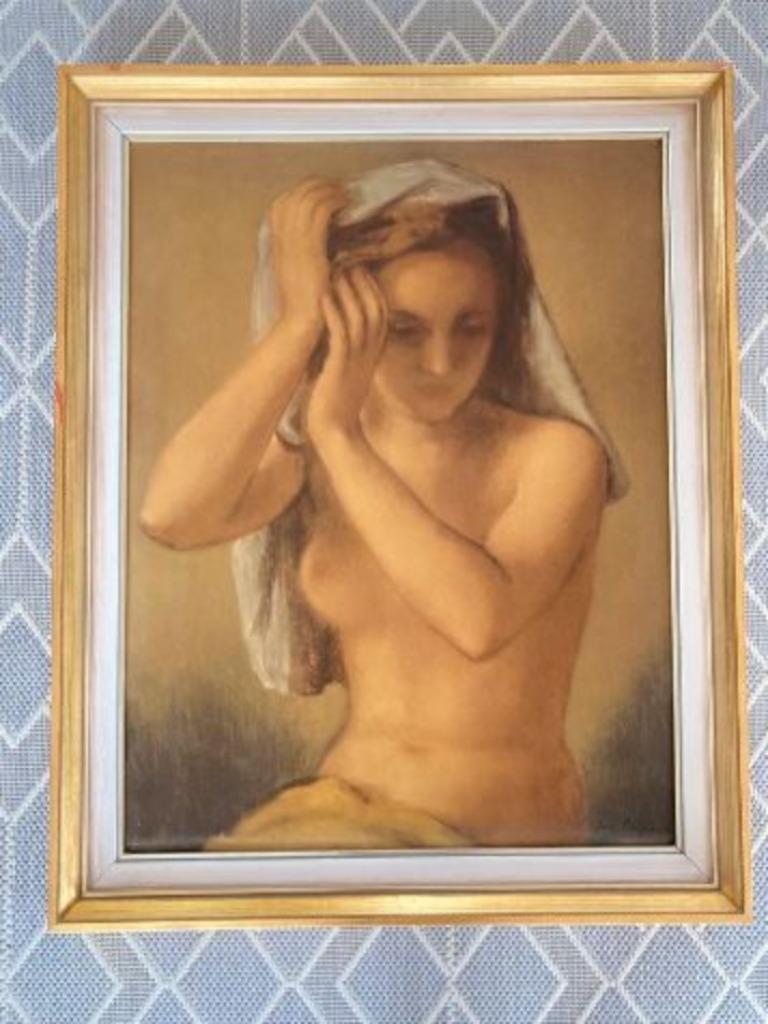 vintage kunstdruk ingetogen naakt  60er jaren, Enlèvement ou Envoi, Maison et Meubles