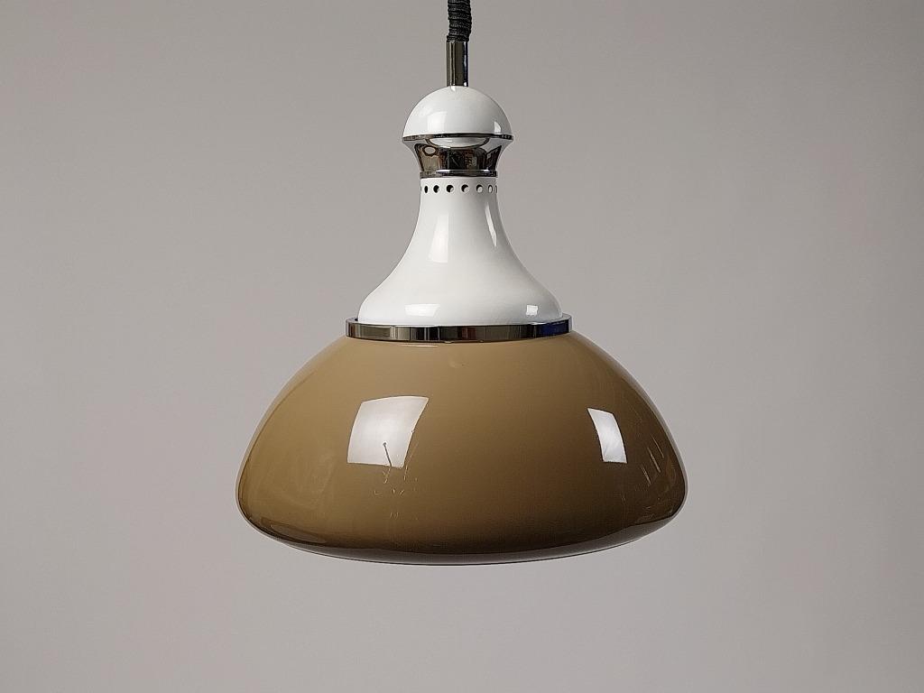 Vintage Stilux Hanglamp – Italiaans Design – Verstelbaar, Kunststof, Gebruikt, Vintage, Ophalen of Verzenden