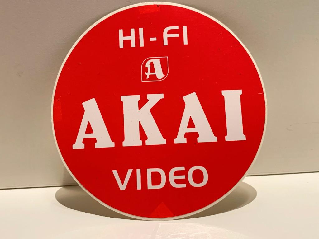Sticker AKAI hifi - video, Ophalen of Verzenden, Zo goed als nieuw