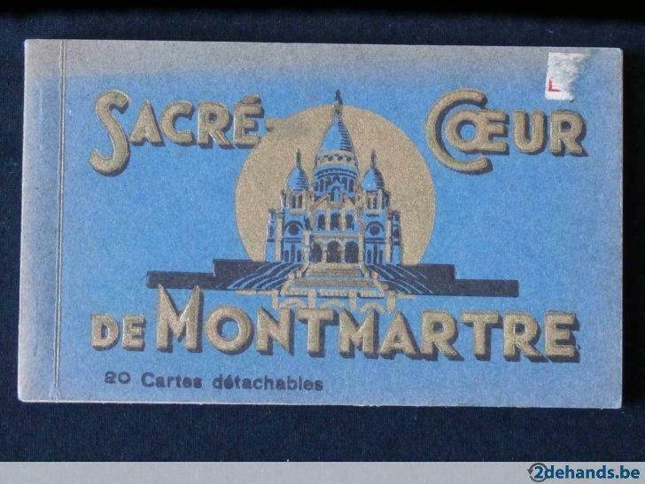 Carnet met 20 postkaarten"Sacré Coeur de Montmartre", Verzamelen, Ophalen of Verzenden, 1940 tot 1960, Ongelopen, Frankrijk