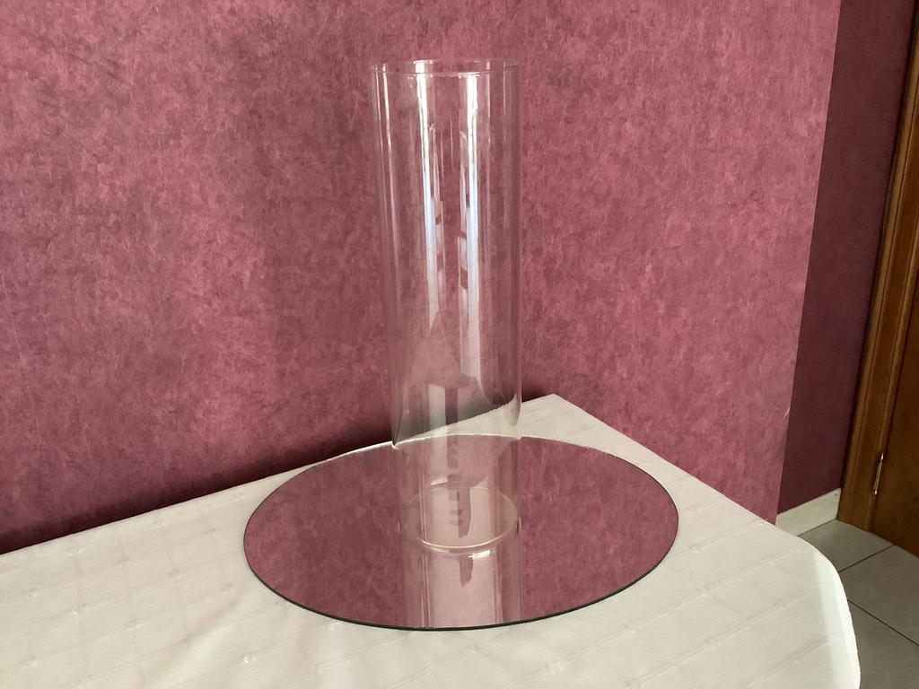 Vaas H 38 cm /doorsnee 10,5 cm, Moins de 50 cm, Enlèvement ou Envoi, Comme neuf, Verre