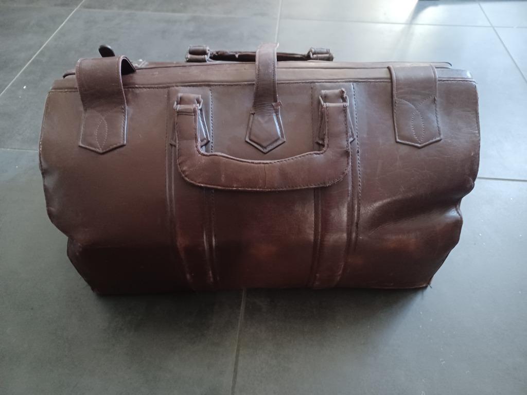 Valise en cuir vintage, Enlèvement ou Envoi, Moins de 35 cm, Utilisé, Cuir