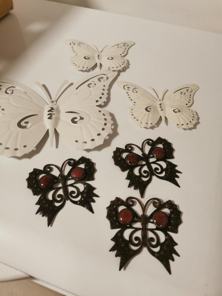 Set van 6 metalen vlinders, Ophalen of Verzenden, Nieuw