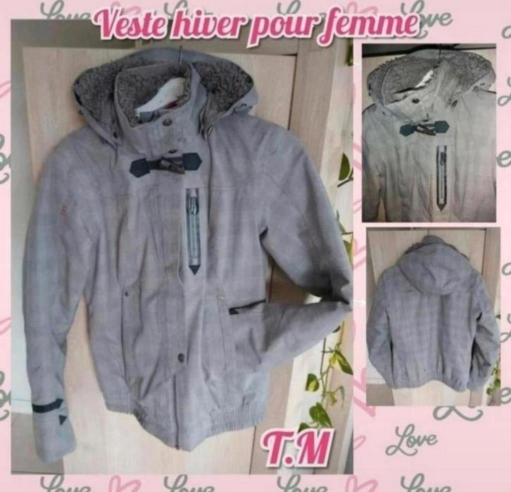 Veste d'hiver pour femme-gris-Decathlon-T.M, Vêtements | Femmes, Taille 38/40 (M), Gris, Enlèvement ou Envoi, Porté