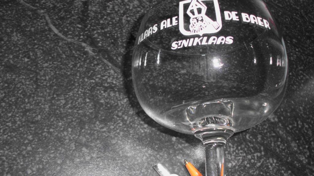 oud glas klaas ale de baer uit sint niklaas, Verzamelen, Ophalen of Verzenden, Zo goed als nieuw, Glas of Glazen, Overige merken