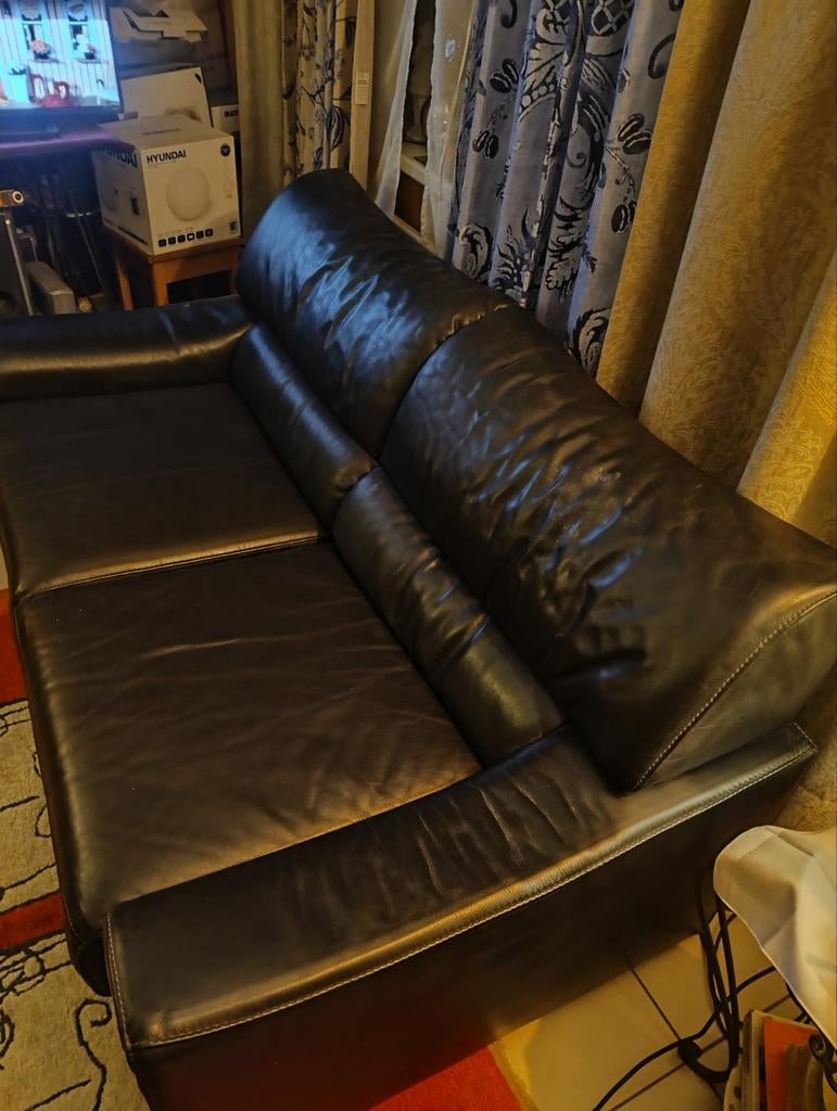 Design DURLET ( NIEUW 4250€ ! ) Zwart&Zwaar Buffelleder !, Ophalen