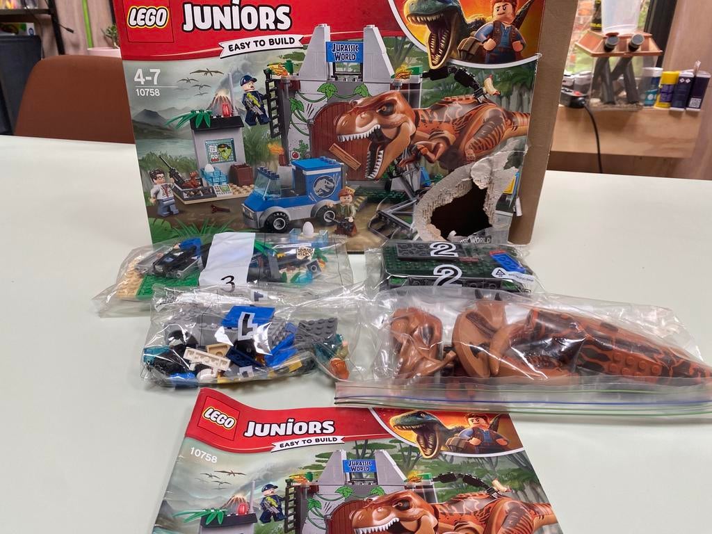 Jurassic Lego 10758 - volledig en uitgesorteerd, Ophalen of Verzenden, Gebruikt, Complete set, Lego