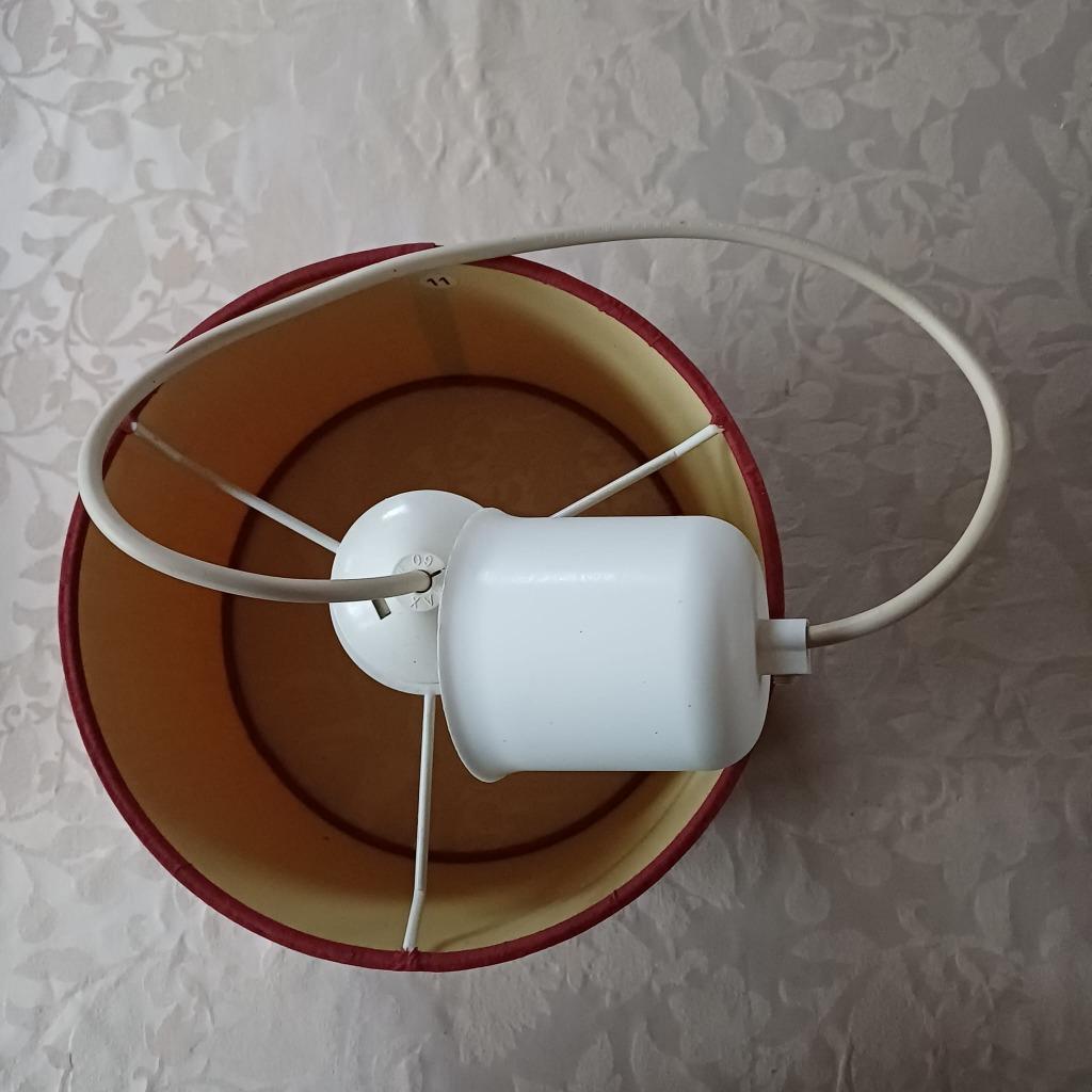 Bordeauxrode lampenkap met fitting, Ophalen, Gebruikt