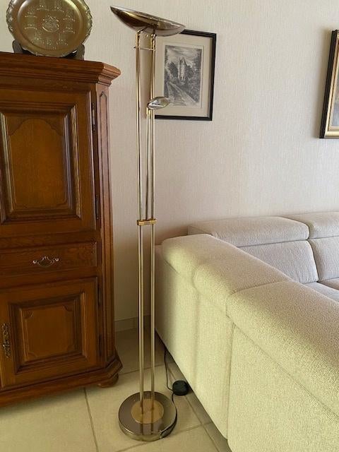 Vloerlamp in koper en brons, Antiek en Kunst, Ophalen, Koper