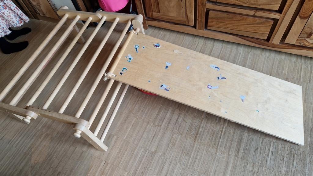 Verstelbaar houten klimrek met glijbaan ette tete, Kinderen en Baby's, Ophalen, Gebruikt, Overige typen