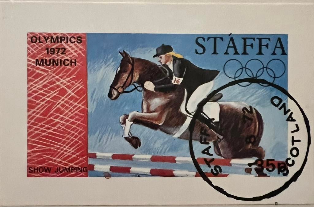 Thema-postzegel - Staffa - olympische spelen 1972 Munchen, Postzegels en Munten, Ophalen of Verzenden