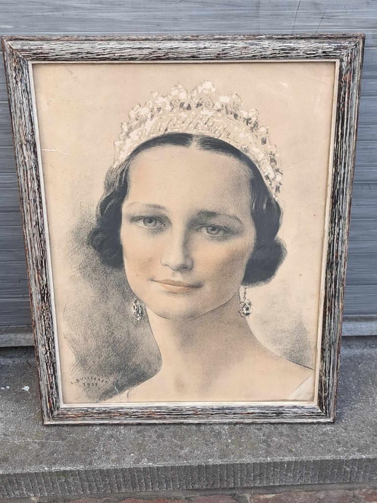 dessin signe louis buisseret, Antiek en Kunst, Ophalen of Verzenden