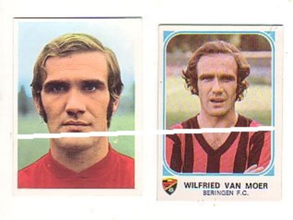 Vanderhout 73 - 74 / Panini 77/ 2 plaatjes Wilfried Van Moer, Verzamelen, Verzenden, Zo goed als nieuw, Poster, Plaatje of Sticker