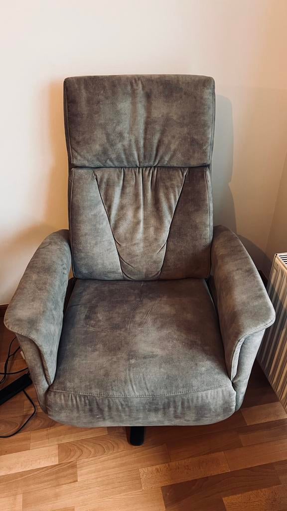 Luxe electrische relax zetel, Ophalen, Zo goed als nieuw, Stof