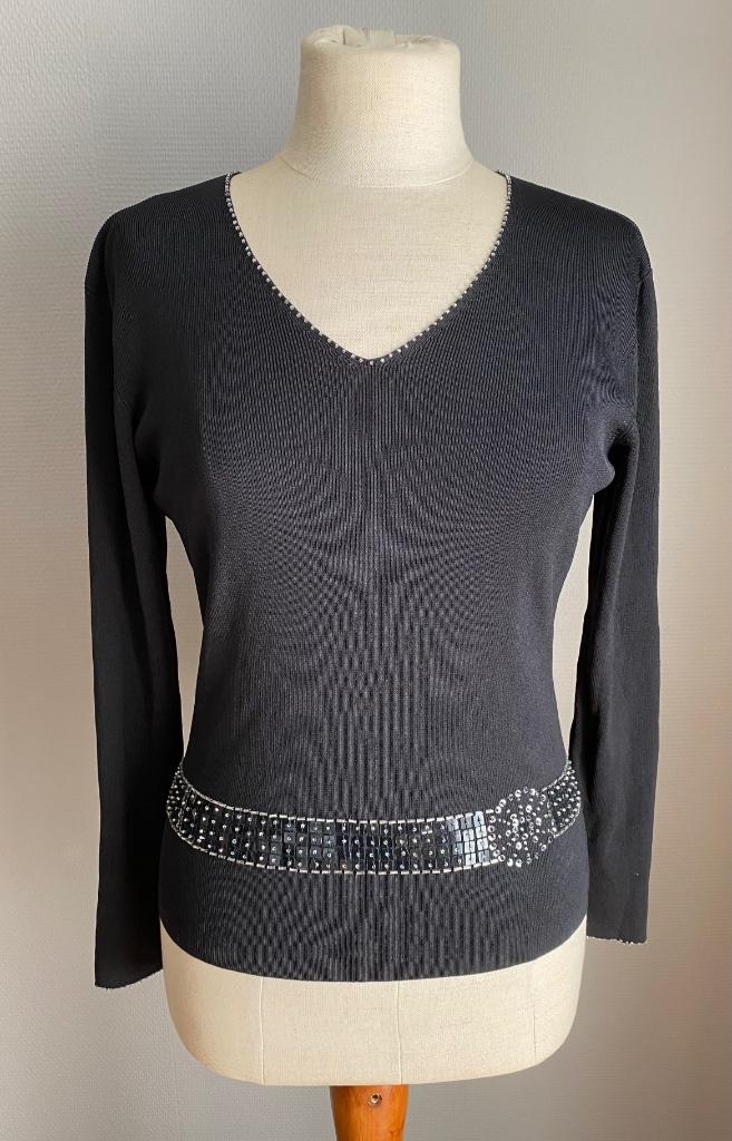 Zwart topje met lange mouwen Un Deux Trois maat 38, Kleding | Dames, Maat 38/40 (M), Verzenden, Zwart, Zo goed als nieuw
